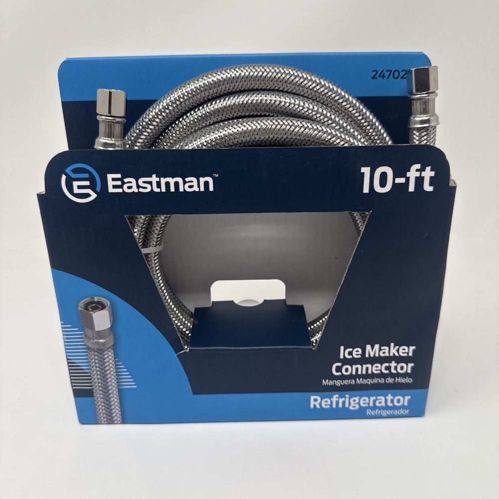 Eastman Ice Maker Connector 1/4"‎ Compression 10ft Hose, New In Box